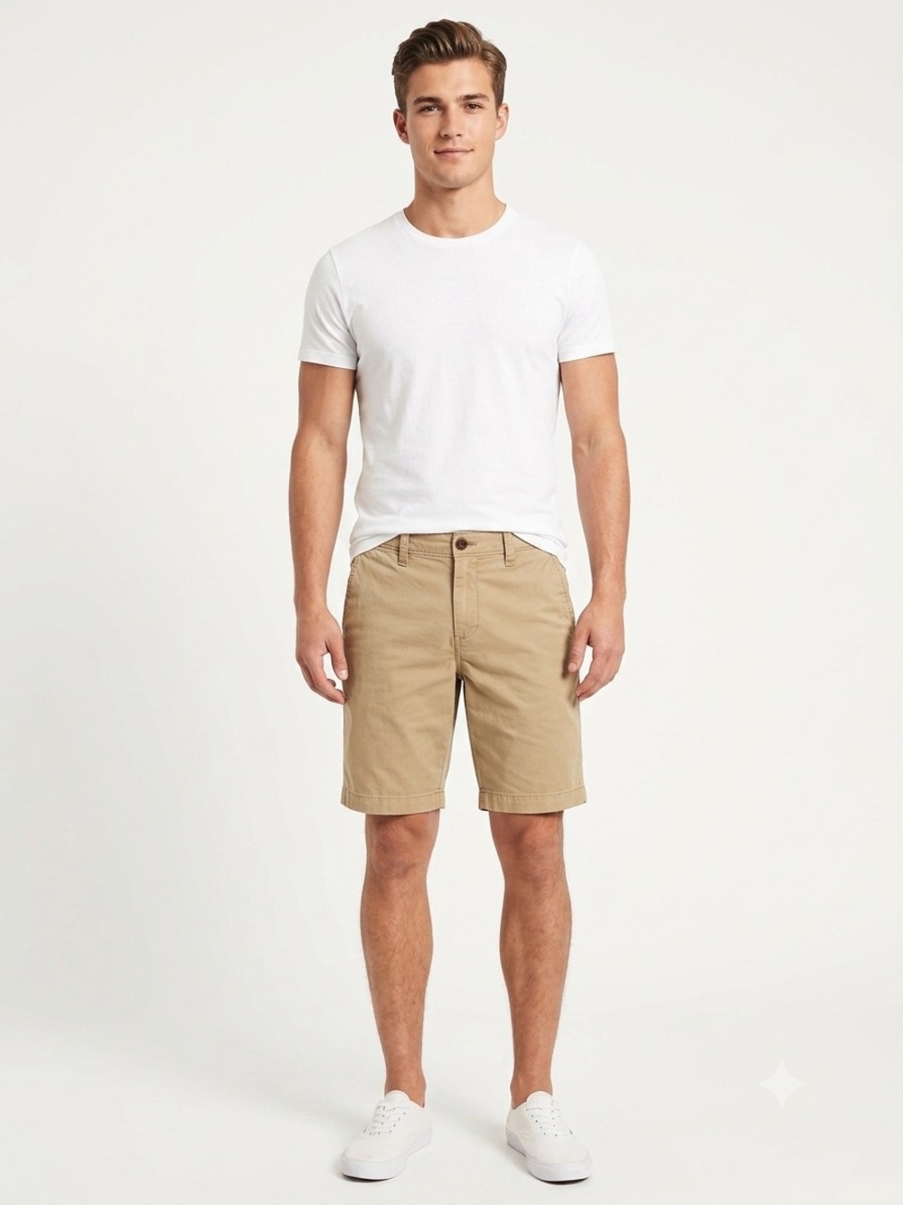 Hollister Classic Fit Epic Flex Men's Size 30 Casual Tan Chino Shorts Inseam